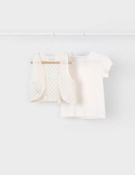 Camiseta Maayoral 2Piezas Hueso Para Niña