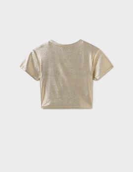 Camiseta Mayoral Canelé Dorado Para Niña