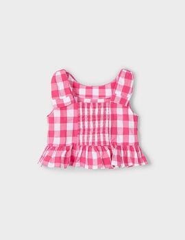 Camisa Cuadros Rosa Para Niña