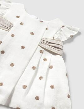 Vestido Mayoral Topitos Crudo Para Bebé