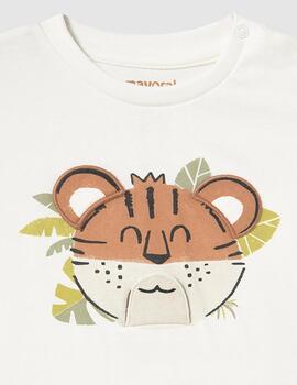 Camiseta Mayoral Tigre Crudo Para Bebe