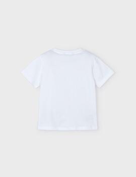 Camiseta Mayoral Logo Blanca Para Niño