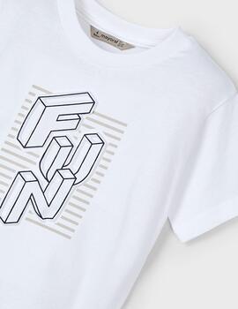 Camiseta Mayoral Logo Blanca Para Niño
