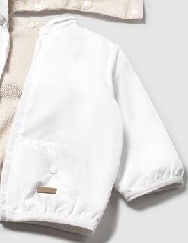 Cazadora Mayoral Reversible Blanca Para Bebé