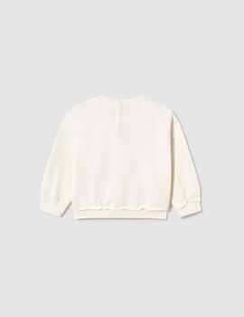 Sudadera Mayoral Flor Hueso Para Bebé