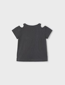 Camiseta Mayoral Letras Gris Para Niña