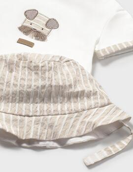 Conj.Mayoral Rayas Beige Para Bebé