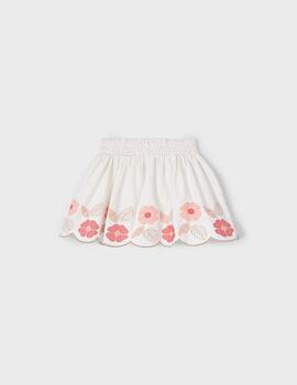 Falda Mayoral Flor Hueso Para Niña