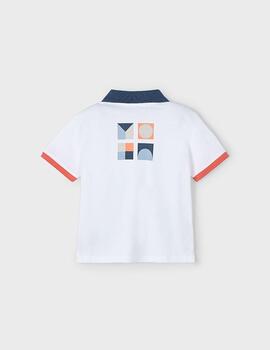 Polo Mayorañ Tricolor Blanco Para NIño