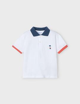 Polo Mayorañ Tricolor Blanco Para NIño