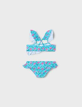 Bikini Mayoral Flamencos Turquesa Para Niña