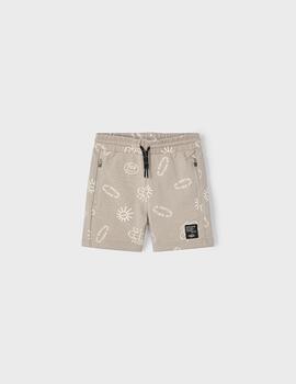 Bermuda Mayoral Estampado Beige Para Niño