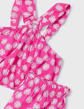 Conj.Mayoral Estampado Fucsia Para Niña