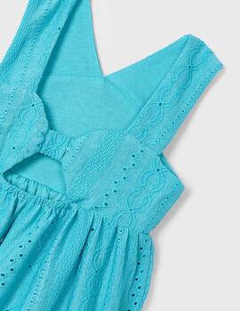 Vestido Mayoral Punto Turquesa Para Niña