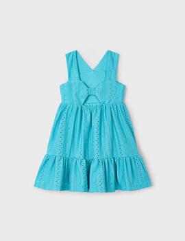 Vestido Mayoral Punto Turquesa Para Niña