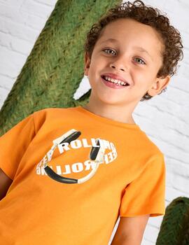 Camiseta Mayoral Cascos Naranja Para Niño
