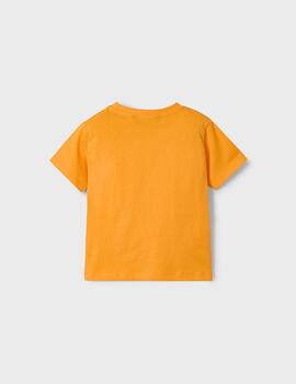 Camiseta Mayoral Cascos Naranja Para Niño