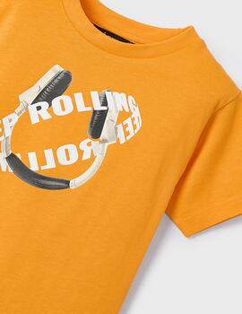 Camiseta Mayoral Cascos Naranja Para Niño