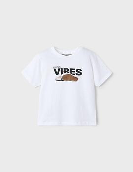 Camiseta Mayoral Vires Blanca Para Niño