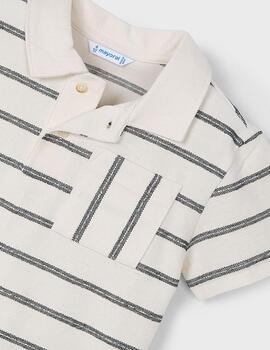 Polo Mayoral Rayas Crema Para Niño