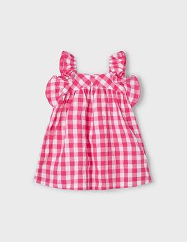 Vestido Mayoral Vichy Fucsia Para Niña
