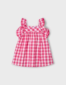 Vestido Mayoral Vichy Fucsia Para Niña
