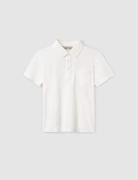 Polo Mayoral Blanco Para Niño