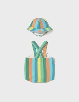 Peto Mayoral Gorro Rayas Para Bebé