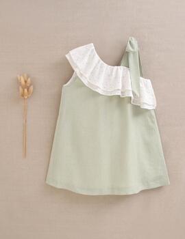 Vestido Dadati Estrellas Verde Para Niña