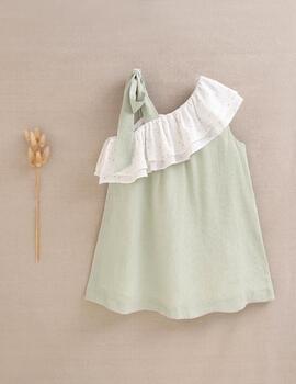 Vestido Dadati Estrellas Verde Para Niña