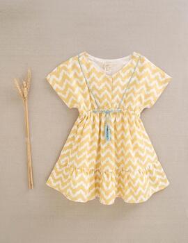 Vestido Dadadti Amarillo Para Niña