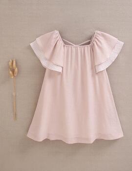Vestido Dadati Cuadritos Rosa Para Niña
