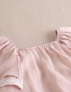 Vestido Dadati Cuadritos Rosa Para Niña