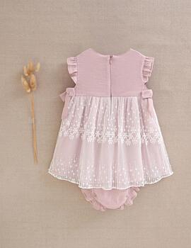 Vestido Dadati Tul Rosa Para Bebé