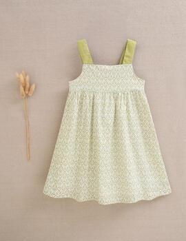 Vestido Dadati Estampado Verde Para nIña
