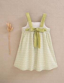 Vestido Dadati Estampado Verde Para nIña