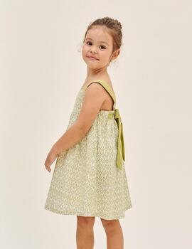 Vestido Dadati Estampado Verde Para nIña