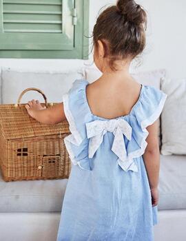 Vestido Dadati Azul Para Niña