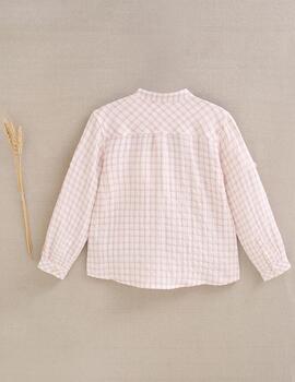 Camisa Dadati Cuadros Rosa Para Niño