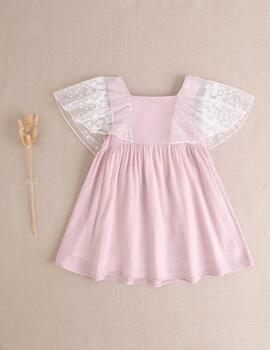 Vestido Dadati Rosa Tul Para Niña