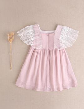 Vestido Dadati Rosa Tul Para Niña