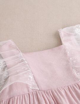 Vestido Dadati Rosa Tul Para Niña
