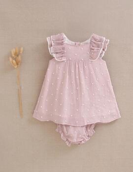 Vestido Dadati Rosa Para Bebé