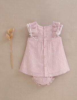 Vestido Dadati Rosa Para Bebé