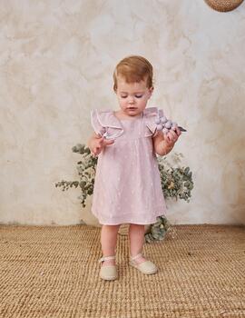 Vestido Dadati Rosa Para Bebé