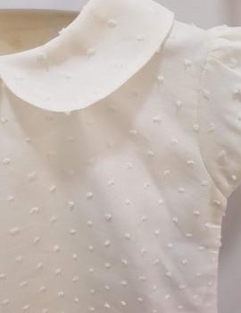 Camisa Plumeti Cuello Bebe M/C Beigue Mac Ilusión