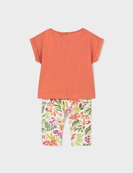 Conj.Mayoreal Leggings Estampado Naranja Para Bebè