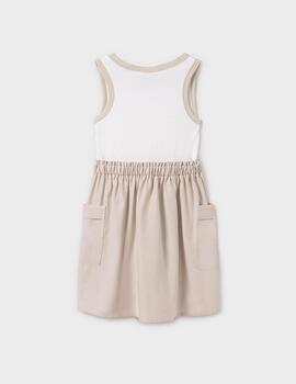 Vestido Mayoral Canele Beige Para Niña