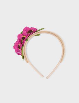 Diadema Mayoral Flores Magenta Para Niña
