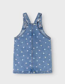Peto Name It Denim Corazones Para Niña